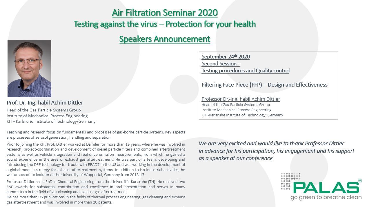 Speakers Announcement Prof. Dittler